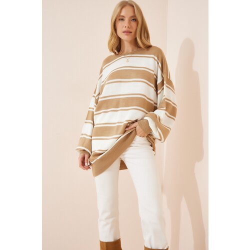 Happiness İstanbul Sweater - White - Oversize Slike