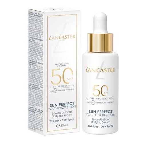 Lancaster Sun Perfect Youth Protection Unifying Serum SPF50 vodoodporna za&amp;scaron;čita pred soncem za obraz za vse tipe kože 30 ml za ženske Slike