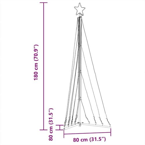 VidaXL LED božićno drvce 339 LED toplo bijelo 187 cm Slike