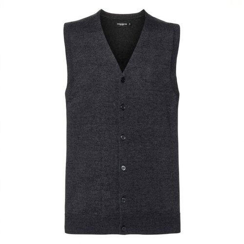 RUSSELL Men's Sleeveless Cardigan, Neckline V R719M 50/50 50% Cotton 50% Acrylic CottonBlend TM weave 12 275g Cene