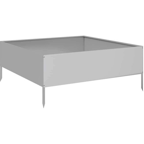 VidaXL Vrtna posuda za sadnju 100 x 100 x 25 cm pocinčani čelik Slike