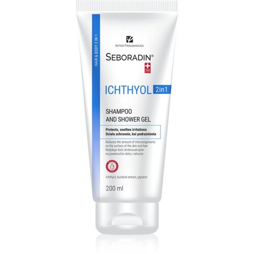 Seboradin Ichthyol gel za prhanje in &amp;scaron;ampon 2v1 za razdraženo kožo 200 ml Slike
