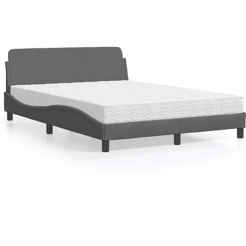  Krevet s madracem Dover tamnosivi 120 x 200 cm od tkanine Cene