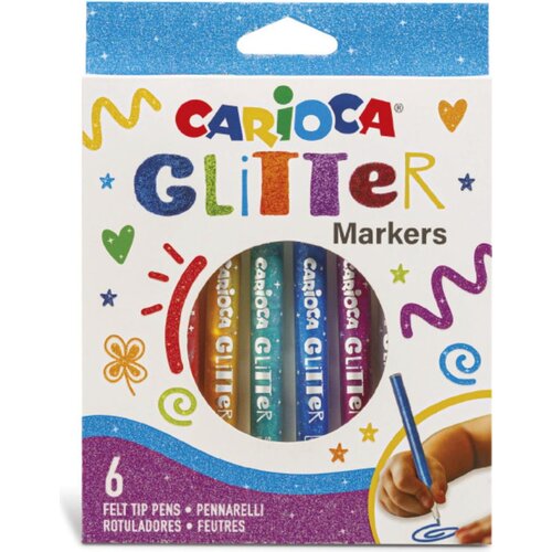 Carioca Glitter Markers - 6 kos. Cene