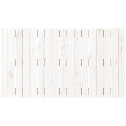  Zidno uzglavlje bijelo 108 x 3 x 60 cm od masivne borovine Slike