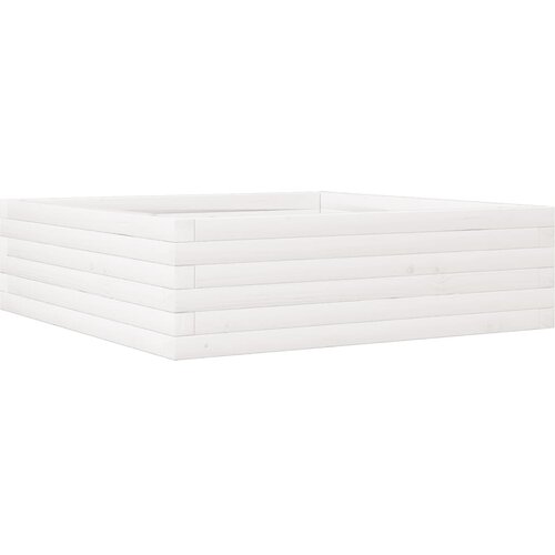 Maison Chic Vrtno cvetlično korito - Cvetlični Lonec belo 80x80x23 cm trdna borovina, (21790152) Cene