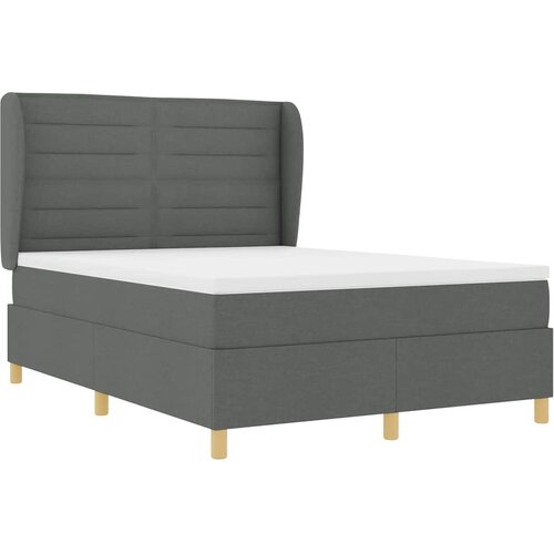  s opruga kutije Tamno siva 200 x 140 cm tkanina Slike