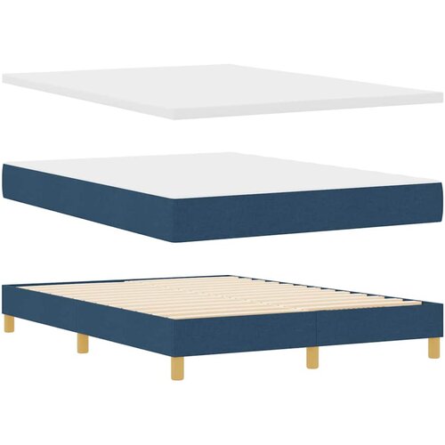 vidaXL Postelja z vzmetnico z vzmetnico Modra 160 x 200 cm blago, (5000127192) Cene