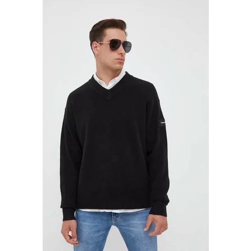 Calvin Klein Pulover s dodatkom vune za muškarce, boja: crna