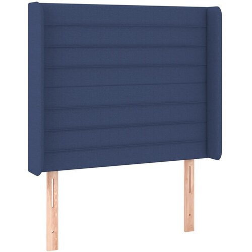 VidaXL Vzglavje z u&amp;scaron;esi modro 83x16x118/128 cm blago, (20952490) Slike