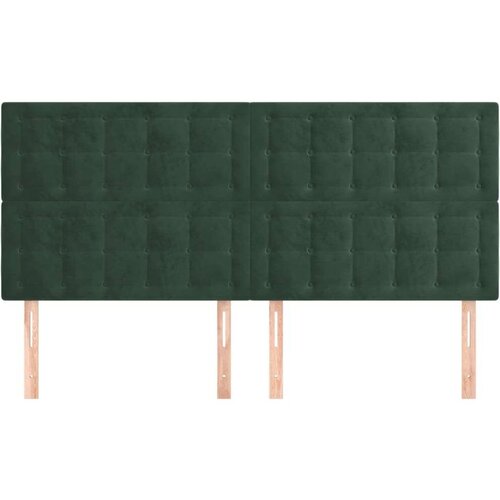  Uzglavlja 4 kom tamnozeleni 80x5x78/88 cm bar&amp;scaron;unasti Slike