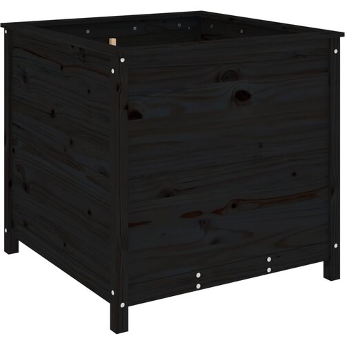 Maison Chic Vrtno cvetlično korito - Cvetlični Lonec črno 82,5x82,5x78 cm trdna borovina, (21790335) Cene