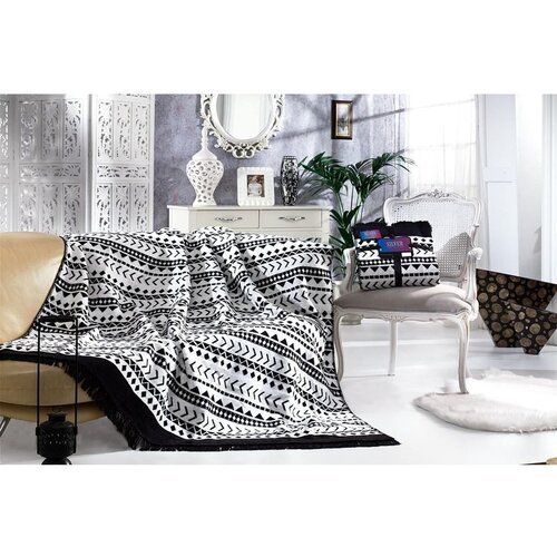 Erica WhiteBlack Double Blanket Cene