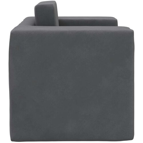  Dječji kauč na razvlačenje antracit mekani pli&amp;scaron;ani Antracitno siva Sofa Slike