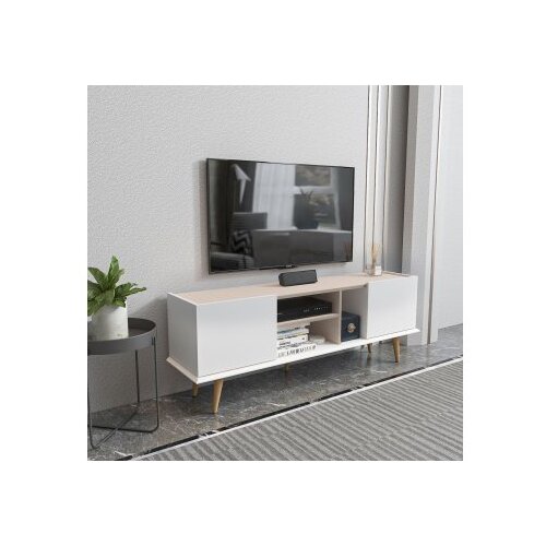 Hanah home tv polica ekvador white beige Cene