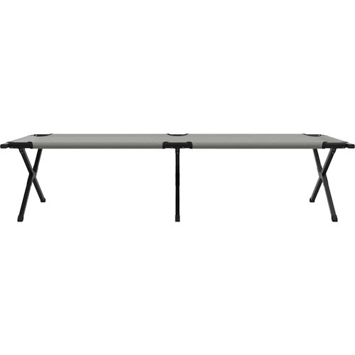  Sklopivi kamperski krevet Siva 210 x 80 x 46 cm Oxford tkanina Slike