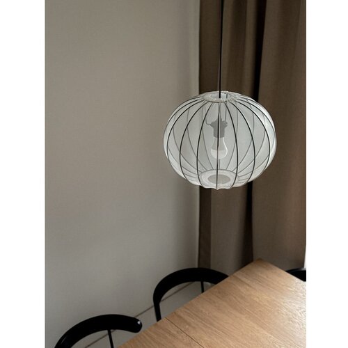 Candellux Lighting Bela viseča svetilka s tekstilnim senčilom &amp;oslash; 52 cm Mellow &amp;ndash; Slike