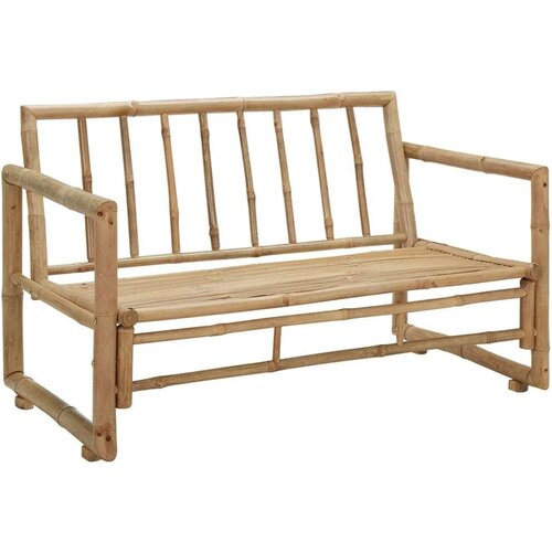 VidaXL Vrtna klupa s jastucima 115 cm od bambusa Slike