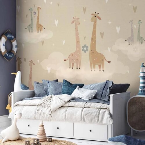  Foto tapeta - Giraffes in Love 400x280 Vodootporna Slike