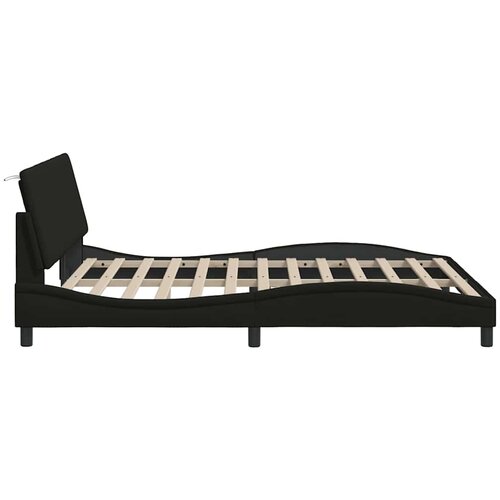  Okvir za krevet bez madraca Hanko crni 160x200 cm od tkanine Slike