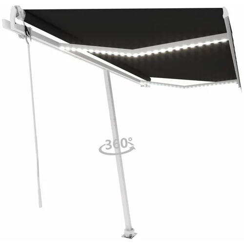  Automatska tenda sa senzorom za vjetar LED 400x350 cm antracit