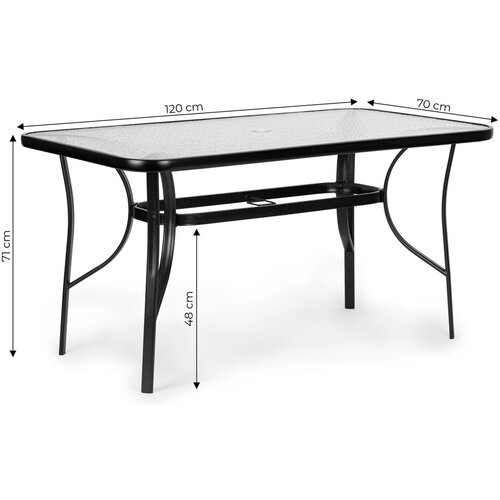  Vrtni stakleni stol 120x70 cm za terasu i vrt MultiGarden Slike
