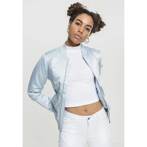 UC Ladies Women's satin jacket Bomber jacket babyblue