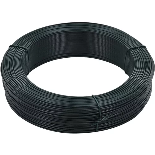 vidaXL Vezna žica za ograjo 250 m 1,4/2 mm jeklo črno zelena