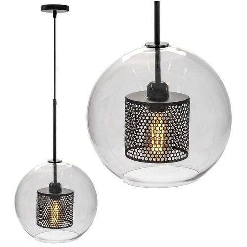 Toolight staklena viseća svjetiljka crna loft APP559-1CP 30cm Cijene