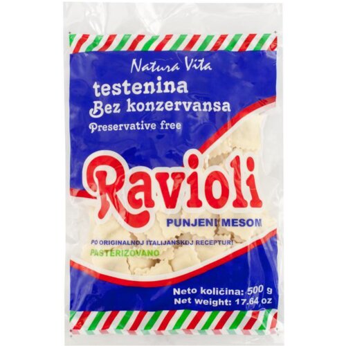 Nepoznato Ravioli sa mesom NATURA VITA 500g Cene