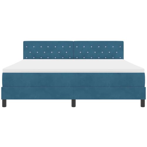  LED Box Spring Krevet Tamno plava 180 x 200 cm Bar&amp;scaron;un Slike