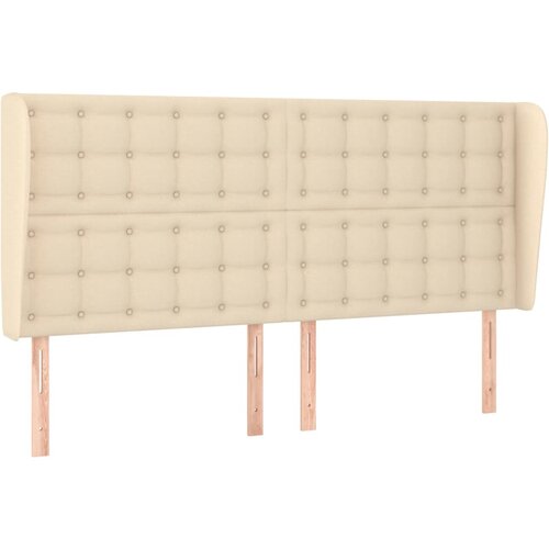 Maison Chic vzglavna omarica - nočna omarica - posteljna omarica z ušesi krem 183x23x118/128 cm blago, (21709285) Cene