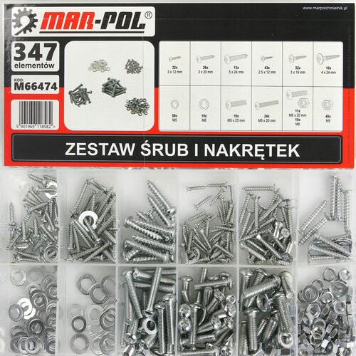 Komplet vijakov matic in podložk 347 kos Cene