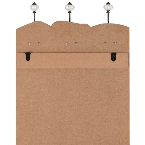 VidaXL Stenski obe&amp;scaron;alnik s 6 kljukicami 120x40 cm MEN LADIES, (21050305) Slike