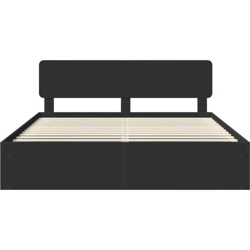  Okvir za krevet Crna 200 x 200 cm Čvrsto borovo drvo Slike