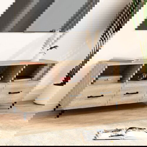 The Living Store TV omarica sonoma hrast 102x35x50 cm konstruiran les - TV Omarica, (21375910) Slike