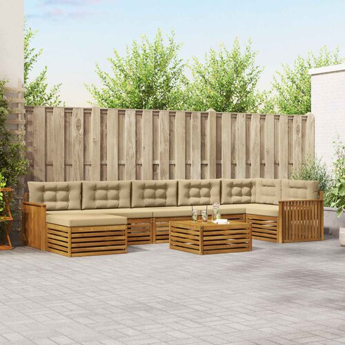  Set vanjskih sofa 8 kom. Prirodna i bež Cijene