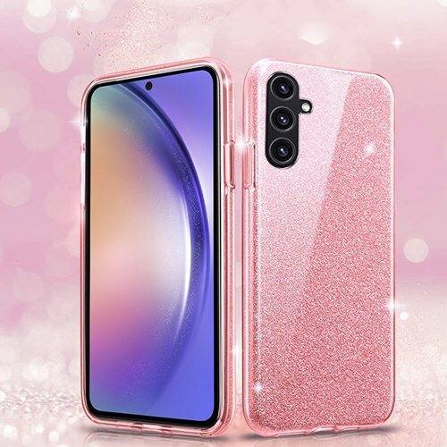 Onasi silikonski ovitek z bleščicami bling za samsung galaxy A35 - roza Cene