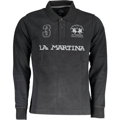 La Martina POLO LONG SLEEVE MAN BLACK Slike