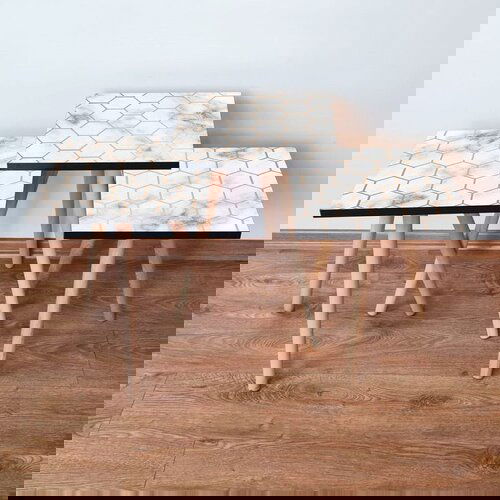 Hanah home 3Shp1 - white whitebeige nesting table (3 pieces) Cene