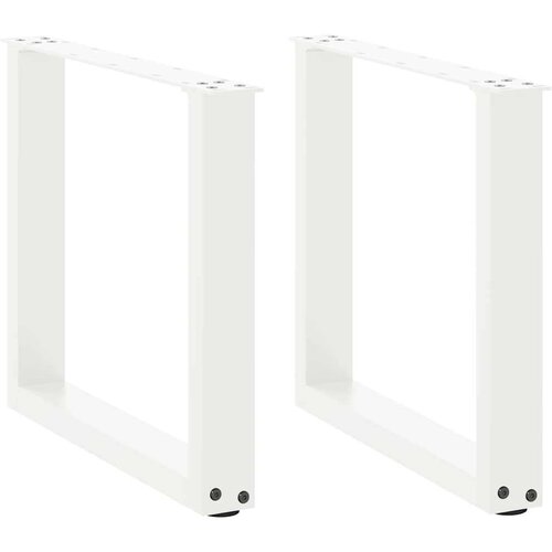  Noge za stolić U-oblika 2 kom bijele 50x(42-43) cm čelik Slike