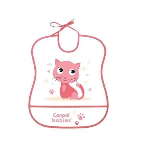 Canpol babies portikla sa dzepom cute animals pvc 2/919 pink ( 2/919_pin2 ) Slike