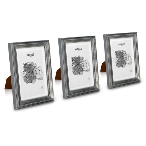 Casa Chic Lancaster, okvir za slike, pravokoten, komplet treh okvirjev, za fotografije 17 x 12 cm, mat, les Cene