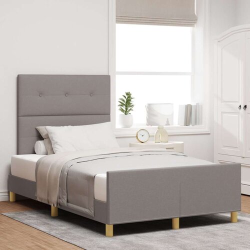  Postelja Taupe 120x200 cm Tkanina, (22049931) Slike