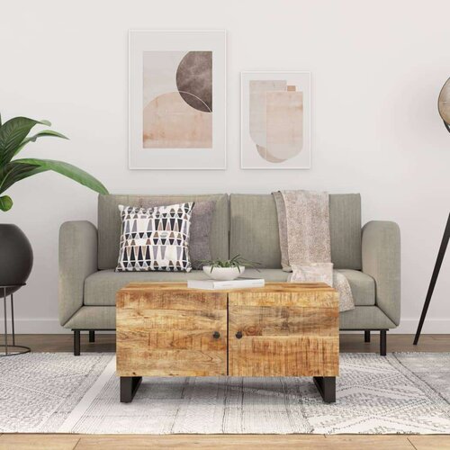  Klubska mizica 80x50x40 cm trden mangov les in inženirski les, (20712950) Slike