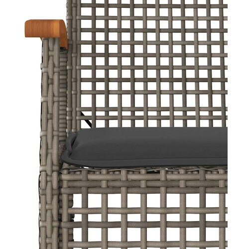  5-dijelni vrtni blagovaonski set sivi od poliratana Siva Dužina stola 80 cm Slike
