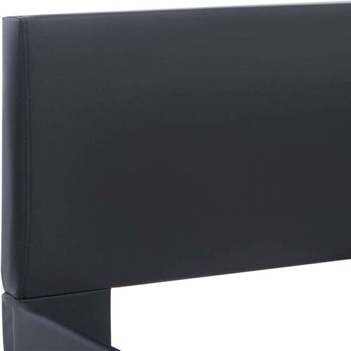  Okvir za krevet od umjetne kože s LED svjetlom crni 140x200 cm Slike
