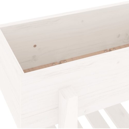  Vrtna sadilica bijela 62 x 30 x 69 cm od masivne borovine Slike
