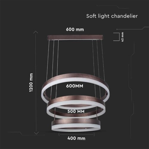  Prigu&amp;scaron;iva LED luster na sajli LED/86W/230V 3000K braon Slike