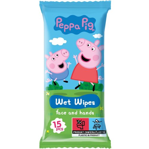 Peppa Pig Wet Wipes vlažni čistilni robčki za otroke 15 kos Slike